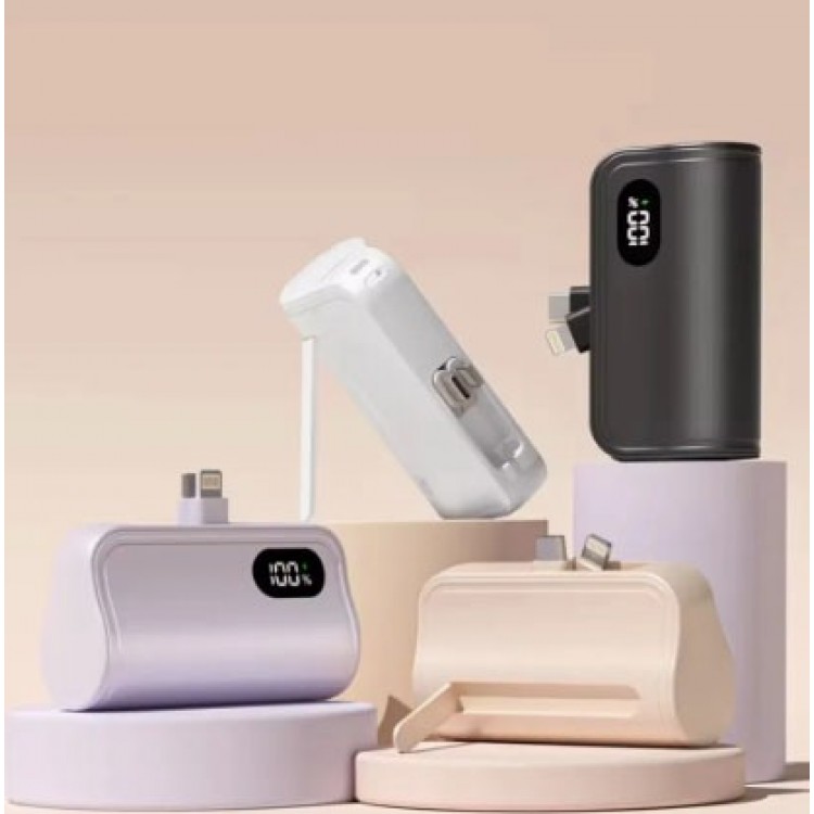 Özel Logo Küçük Cep Ultra İnce Mobil Powerbank Dış Mekan Taşınabilir 5000mAh Mini Powerbank Dahili Tip-C Kablo ve Hızlı Şarj Özel Logo Küçük Cep Ultra İnce Mobil Powerbank Dış Mekan Taşınabilir 5000mAh Mini Powerbank Dahili Tip-C Kablo ve Hızlı Şarj