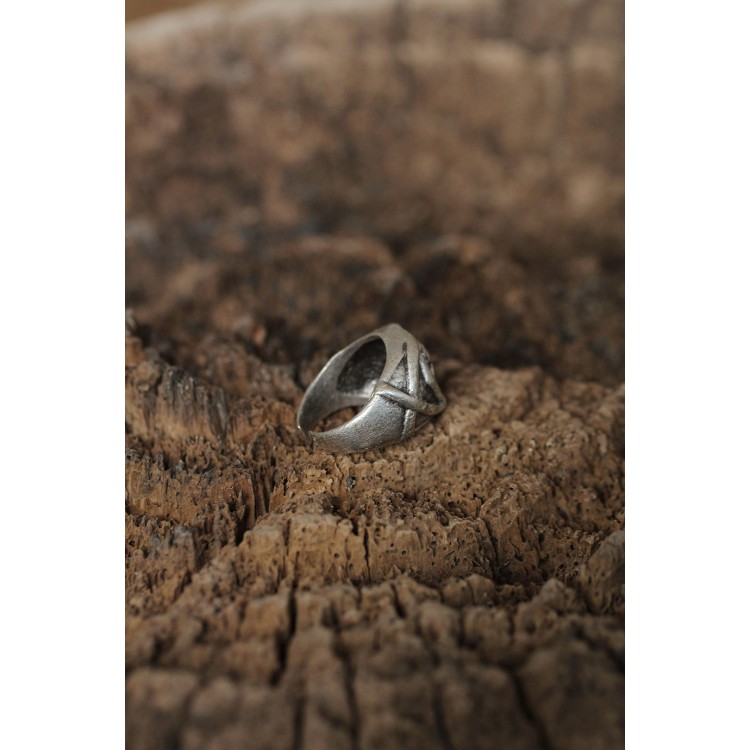 Gold Baguette and Zircon Stone Square Ring - TJ-BYK1739