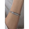 Steel Silver Color Chain Model Zircon Stone Women's Bracelet - TJ-BB4729