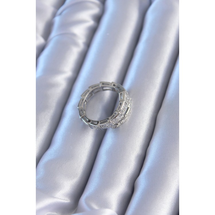 VIP Series Silver Color Snake Model Women's Ring - TJ-BYK2776