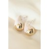Minimal White Enamel Two-Tone Drop Earrings - TJ-BKP8866