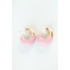 CCB Rose Gold Double Color Earrings - TJ-BKP8872