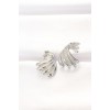 Brass Silver Color Earrings - TJ-BKP8884