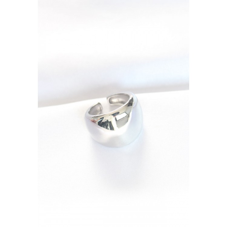 Silver Renk Ayarlanabilir Bombeli Ayna Yüzük - TJ-BYK3122