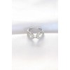 Zirkon Taşlı Silver Renk Ayarlanabilir Yüzük - TJ-BYK3108