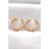 Gold-Colored Chain Model Hoop Earrings - TJ-BKP8970