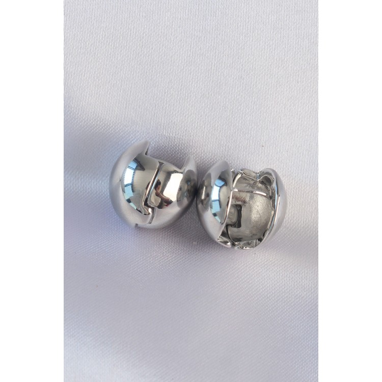 Silver-Colored Hollow Minimalist Stud Earrings - TJ-BKP8985