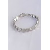 VIP Series Geometric Bracelet with Zircon Stones in Silver Color - TJ-BB6059