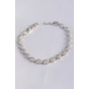 VIP Series Brass Zircon Stone Silver Color Drop Model Bracelet - TJ-BB6065