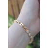 VIP Series Brass Zircon Stone Gold Color Drop Model Bracelet - TJ-BB6077