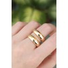 Gold Color Adjustable Band Ring - TJ-BYK3172