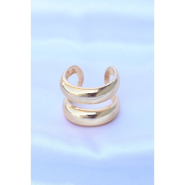Gold Color Adjustable Band Ring - TJ-BYK3172