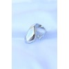 Rice Silver Color Adjustable Large Domed Ring - TJ-BYK3177