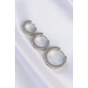 316L Çelik Gümüş Renk Model 3lü Halka Küpe - TJ-BKP9010