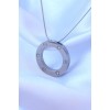 316L Steel Silver-Colored Zircon Stone Necklace - TJ-BKO8884