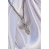 316L Steel Silver-Colored Zircon Stone Phoenix Model Necklace - TJ-BKO8892
