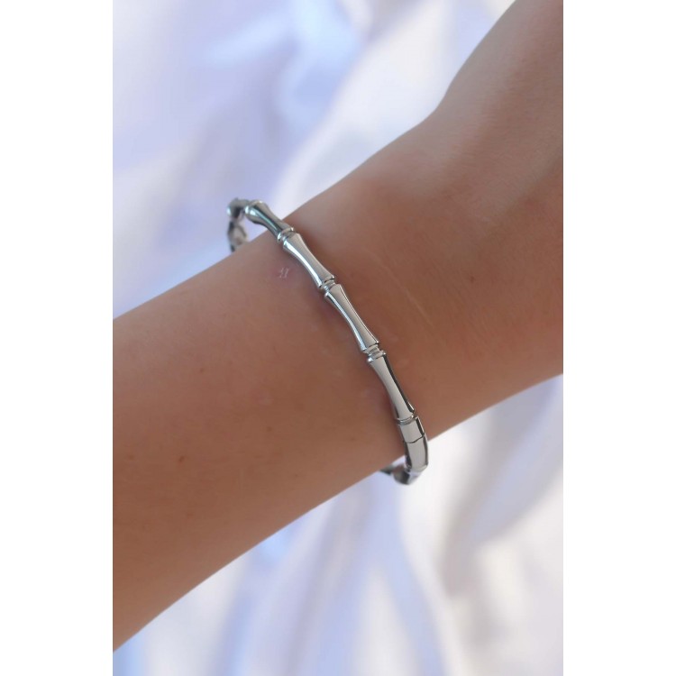 316L Çelik Gümüş Renk Kemik Model Bileklik - TJ-BB6391