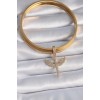 Pirinç Gold Renk Zirkon Taşlı Mikail Model Ajda Charm - TJ-BC1003
