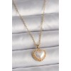 316L Çelik Gold Renk Zincir 3D İnci Kalp Model Kadın Kolye - TJ-BKO9713 316L Çelik Gold Renk Zincir 3D İnci Kalp Model Kadın Kolye - TJ-BKO9713