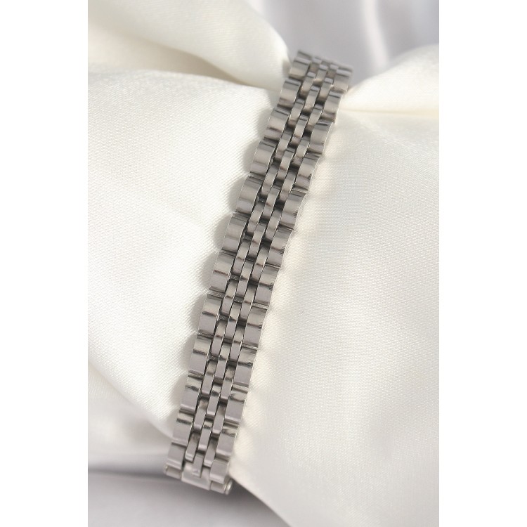316L Çelik Gümüş Renk Zincir Model Erkek Bileklik - TJ-EB3721