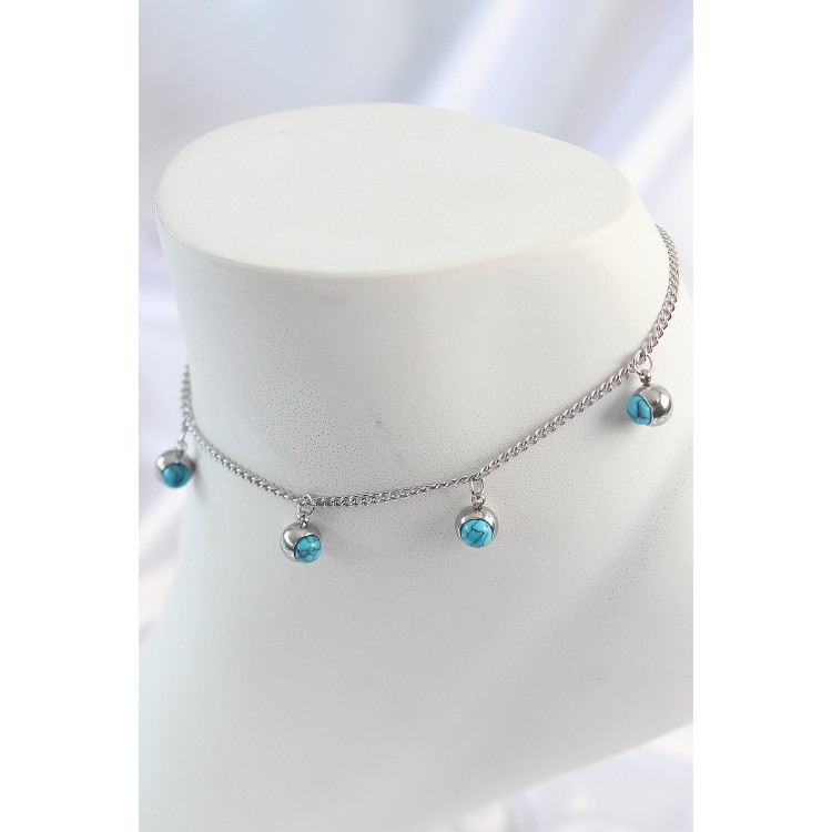 316L Çelik Gold Renk Minimal Kelebek Model İncili 2li Tasarım Halhal - TJ-HH1632