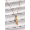 316L Çelik Gold Renk Zincir Sarılma Model Kadın Kolye - TJ-BKO9976