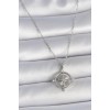 316L Çelik Gümüş Renk Zincir Zirkon Taşlı Pusula Model Kadın Kolye - TJ-BKO10038
