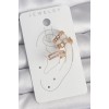 Pirinç Gold Renk Zirkon Taşlı Kare Zincir Model Kadın Kıkırdak Küpe - TJ-BKP10588