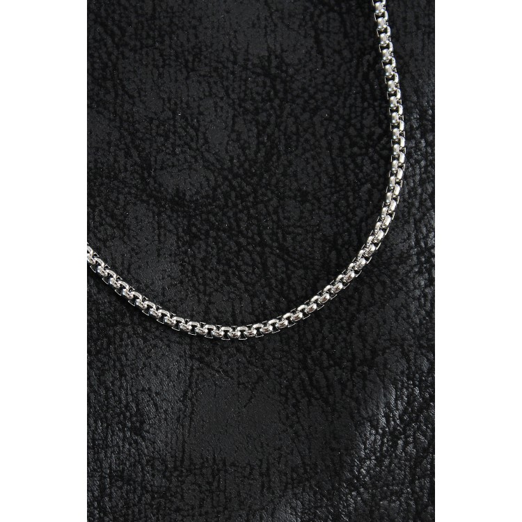 316L Çelik Örme Zincir Model Gümüş Renk Erkek Kolye - TJ-ERK1399