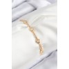 Pirinç Zirkon Taşlı Daire Model Gold Renk Asansörlü Kadın Bileklik - TJ-BB7745