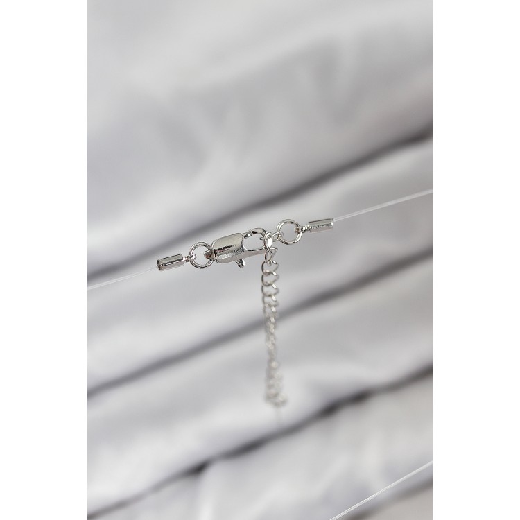 Misineli Topcuk Model Gümüş Renk Hayalet Kolye - TJ-BKO10502