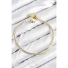 Pirinç Charm Zirkon Taşlı Yonca Model Gold Renk Kadın Bileklik - TJ-BB7805