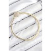 Pirinç Charm Zirkon Taşlı Kalp Model Gold Renk Kadın Bileklik - TJ-BB7809