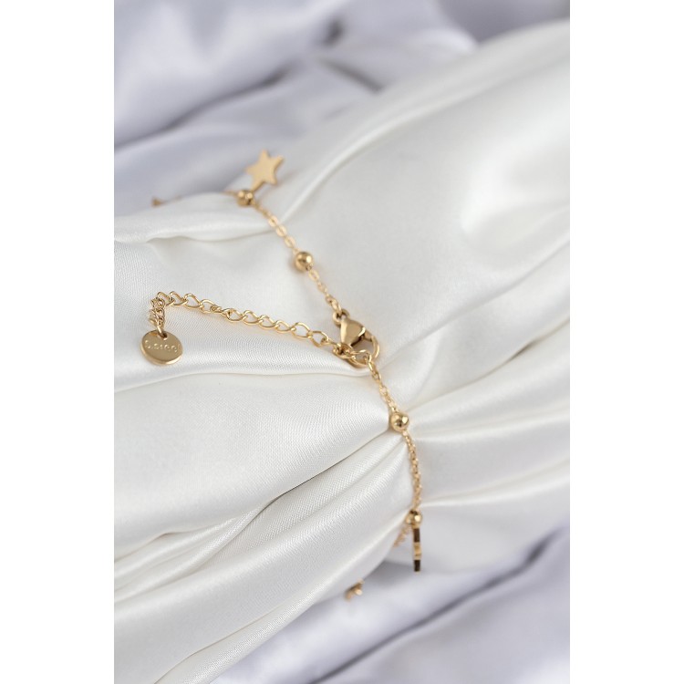 316L Steel Sequential Clover Model Gold Color Women's Bracelet - TJ-BB7824