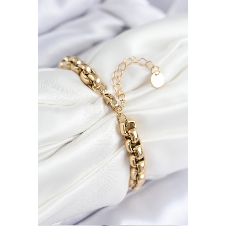 316L Stainless Steel Chain Model Gold Color Women's Bracelet - TJ-BB7830