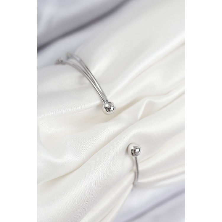 Silver-Colored Women's Bracelet with Zircon Stone Butterfly Design - TJ-BB7854