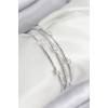 Rice Zircon Stone Waterway Model Silver Color Women's Bracelet - TJ-BB7868