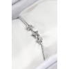 Silver-Colored Women's Bracelet with Zircon Stone Star Design - TJ-BB7902