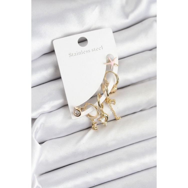 Gold Color Set Earrings - TJ-BKP11215