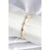 Brass Gold Zircon Stone Women's Bracelet - TJ-BB7971