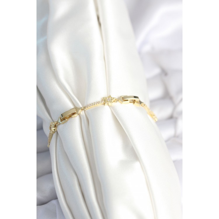 Brass Gold Halley Star Model Women's Bracelet - TJ-BB7984
