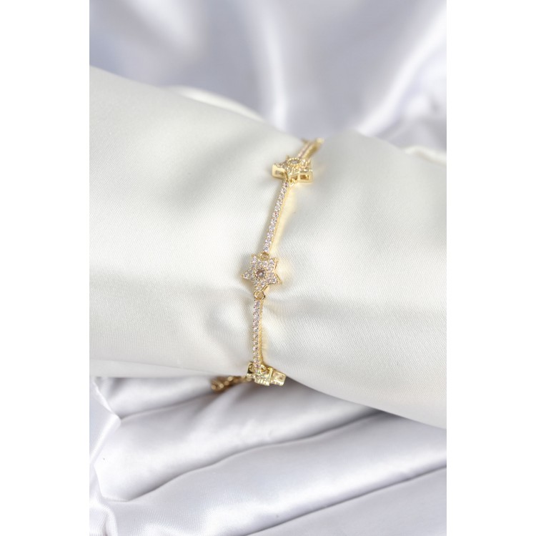 Brass Gold Star Model Women's Bracelet - TJ-BB7986