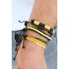 Yellow Studded Leather Men's Bracelet Combination - TJ-EB1342