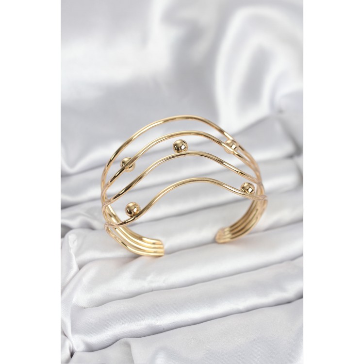 Pirinç Gold Renk Kadın Bileklik - TJ-BB8054