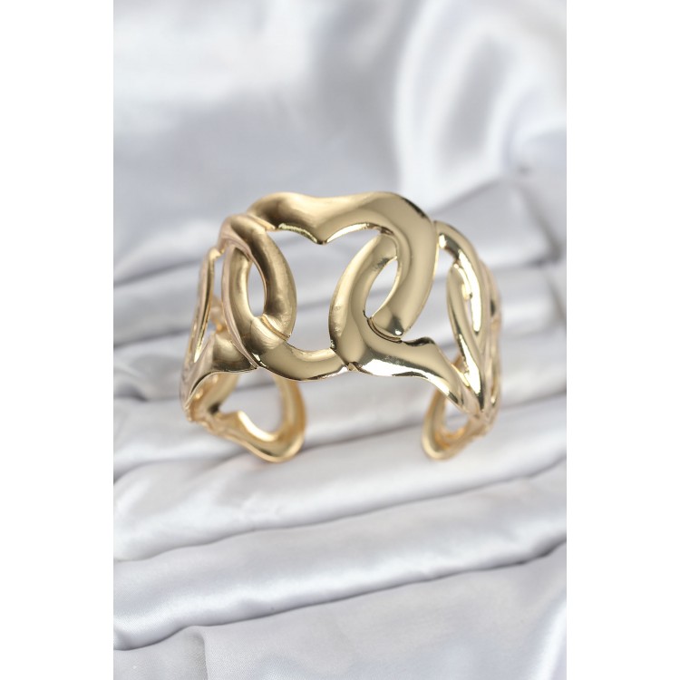 Pirinç Gold Renk Vintage Kadın Bileklik - TJ-BB8059