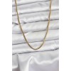 316L Çelik Zincir Gold Renk 60 cm Yılan Zincir Kadın Kolye - TJ-BKO10682
