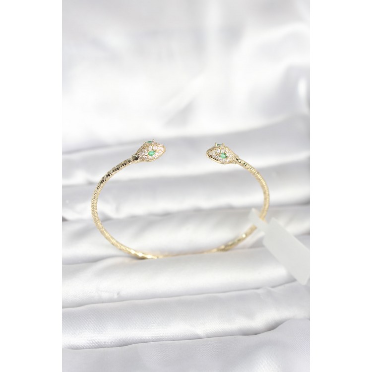 Pirinç Gold Renk Yılan Model Bileklik - TJ-BB8088