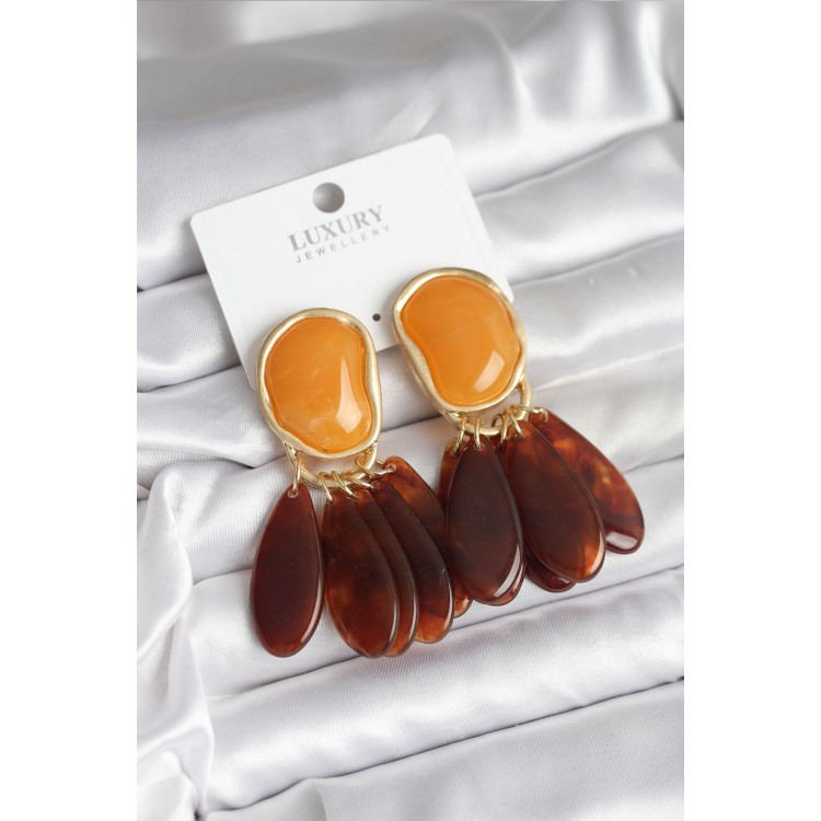 Gold-Colored Vintage-Style Women's Earrings - TJ-BKP11431