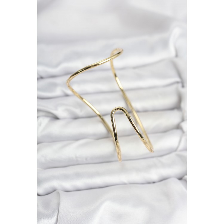 Gold Renk Pirinç El Bileziği - TJ-BB8145