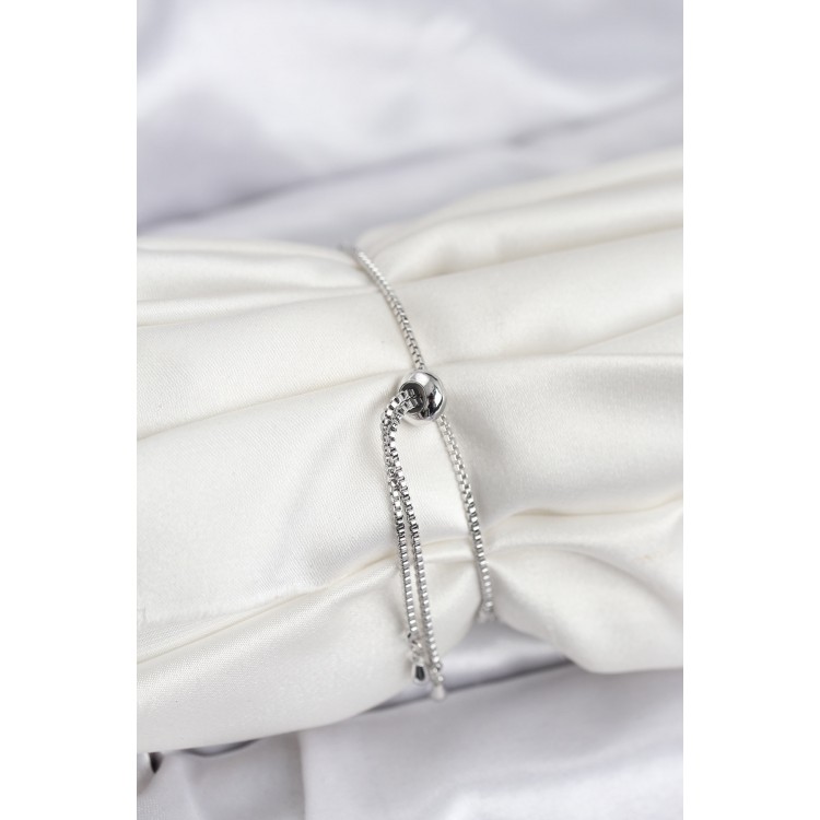 Kuğu Model Zirkon Taşlı Gümüş Renk Asansörlü Su Yolu Bileklik - TJ-BB8245